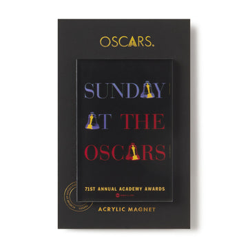 Acrylic magnet for the 71st Annual Academy Awards with 'Oscars' branding.